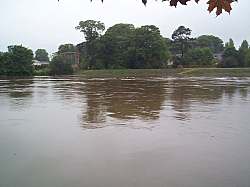 Raised embankments keep the water away