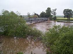 Iron bridge, still above water