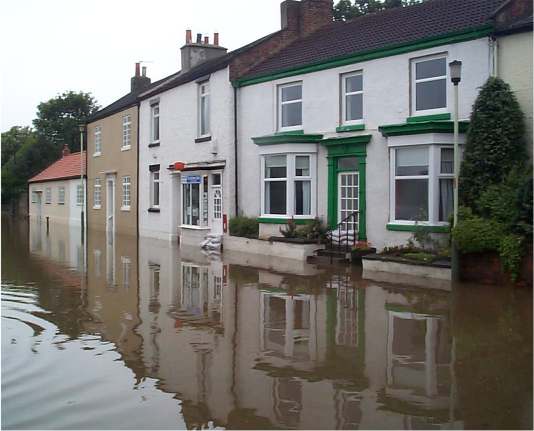 Hoping the sandbags keep the water out